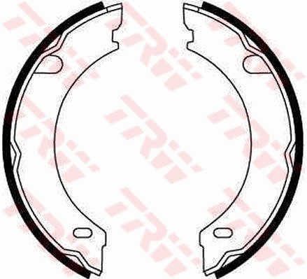 Bromsbackar, sats, parkeringsbroms, Bakaxel Trw GS8621 TRW
