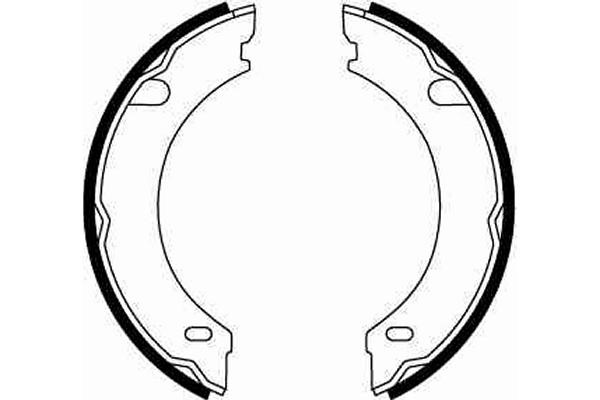 Bromsbackar, sats, parkeringsbroms, Bakaxel Trw GS8621 TRW