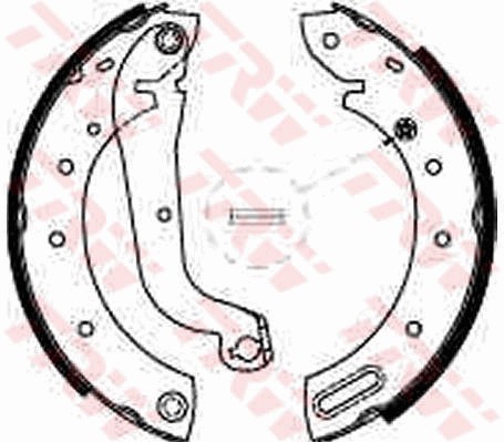 Bromsbackar, sats, Bakaxel Trw GS8625 TRW