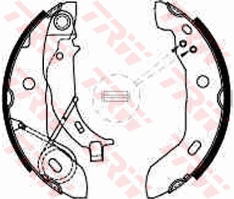 Bromsbackar, sats, Bakaxel Trw GS8627 TRW