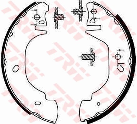 Bromsbackar, sats, Bakaxel Trw GS8629 TRW