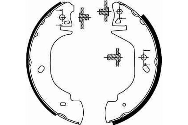 Bromsbackar, sats, Bakaxel Trw GS8629 TRW
