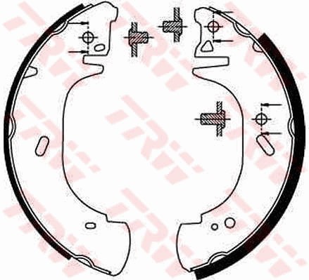 Bromsbackar, sats, Bakaxel Trw GS8630 TRW