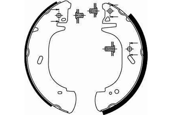 Bromsbackar, sats, Bakaxel Trw GS8630 TRW