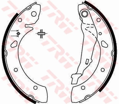 Bromsbackar, sats, Bakaxel Trw GS8632 TRW
