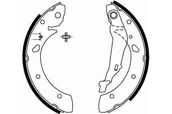 Bromsbackar, sats, Bakaxel Trw GS8632 TRW