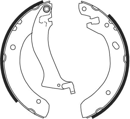 Bromsbackar, sats, Bakaxel Trw GS8633 TRW