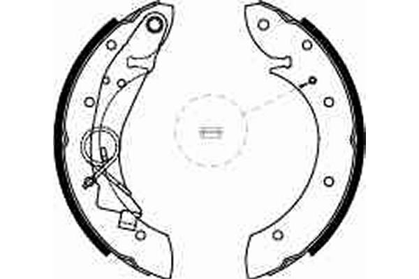 Bromsbackar, sats, Bakaxel Trw GS8635 TRW