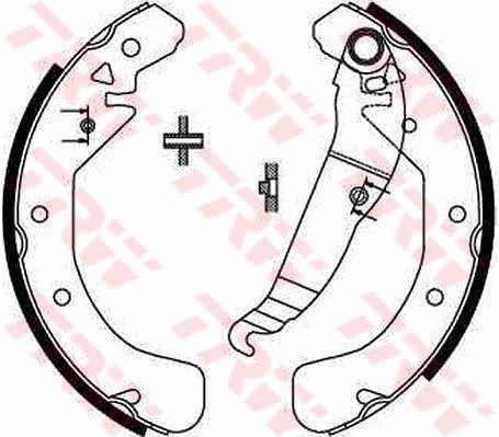 Bromsbackar, sats, Bakaxel Trw GS8637 TRW