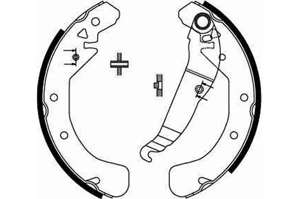 Bromsbackar, sats, Bakaxel Trw GS8637 TRW