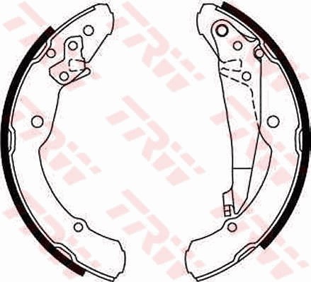 Bromsbackar, sats, Bakaxel Trw GS8639 TRW