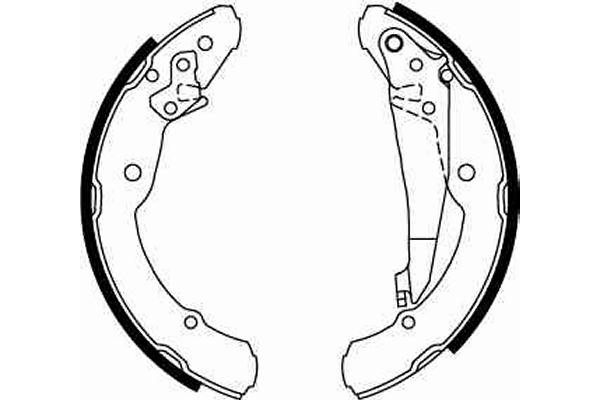 Bromsbackar, sats, Bakaxel Trw GS8639 TRW