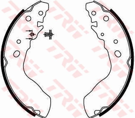 Bromsbackar, sats, Bakaxel Trw GS8641 TRW