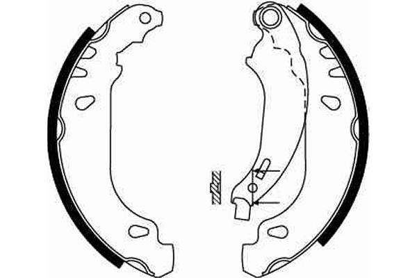 Bromsbackar, sats, Bakaxel Trw GS8642 TRW
