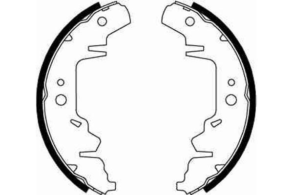 Bromsbackar, sats, Bakaxel Trw GS8643 TRW