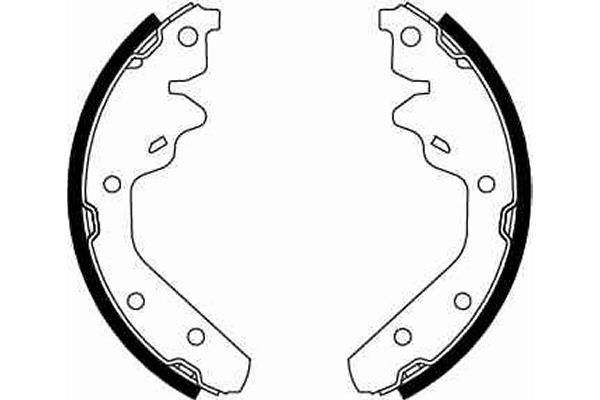 Bromsbackar, sats, Bakaxel Trw GS8644 TRW