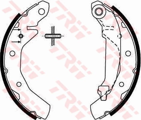 Bromsbackar, sats, Bakaxel Trw GS8645 TRW