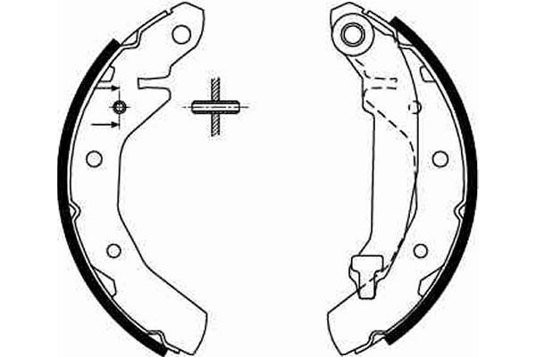 Bromsbackar, sats, Bakaxel Trw GS8645 TRW
