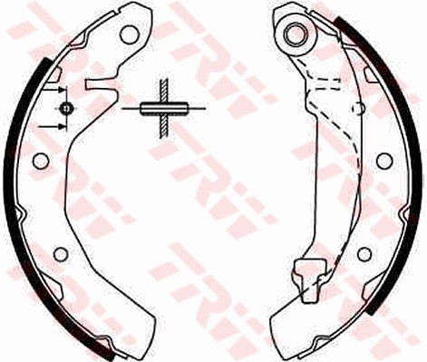 Bromsbackar, sats, Bakaxel Trw GS8646 TRW
