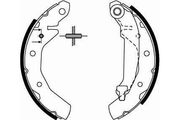 Bromsbackar, sats, Bakaxel Trw GS8646 TRW
