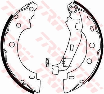 Bromsbackar, sats Trw GS8650 TRW