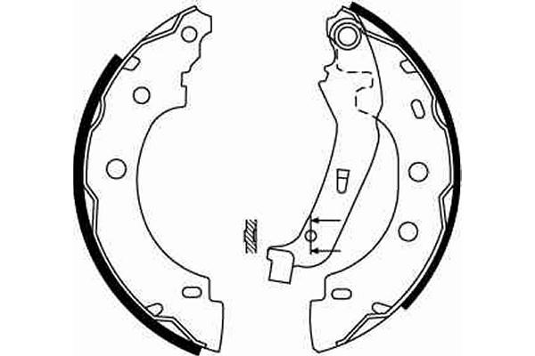 Bromsbackar, sats Trw GS8650 TRW