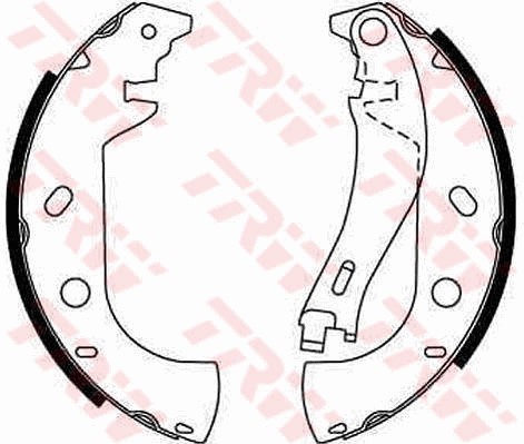 Bromsbackar, sats, Bakaxel Trw GS8653 TRW