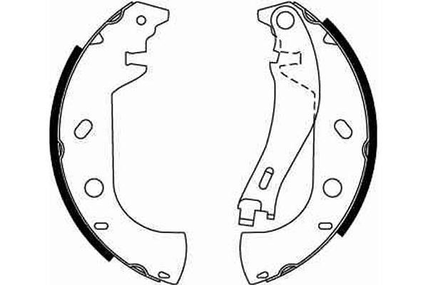 Bromsbackar, sats, Bakaxel Trw GS8653 TRW