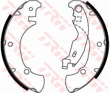 Bromsbackar, sats, Bakaxel Trw GS8654 TRW
