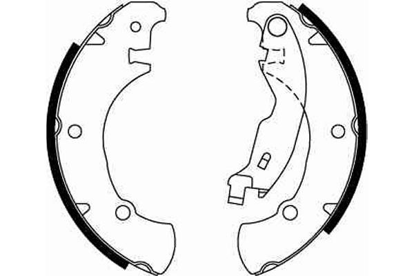 Bromsbackar, sats, Bakaxel Trw GS8654 TRW