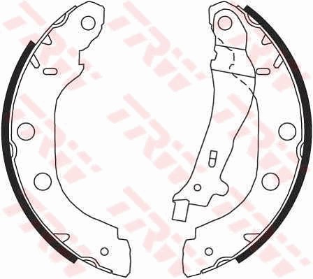 Bromsbackar, sats Trw GS8655 TRW