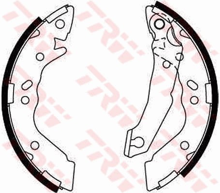 Bromsbackar, sats, Bakaxel Trw GS8658 TRW