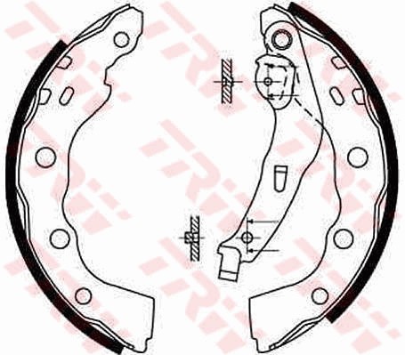 Bromsbackar, sats, Bakaxel Trw GS8665 TRW