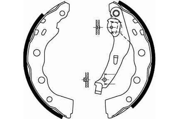 Bromsbackar, sats, Bakaxel Trw GS8665 TRW