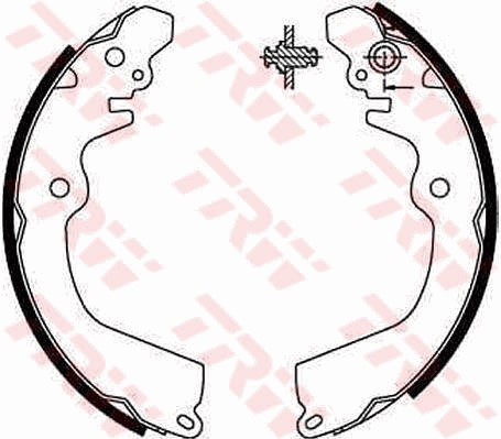 Bromsbackar, sats, Bakaxel Trw GS8666 TRW