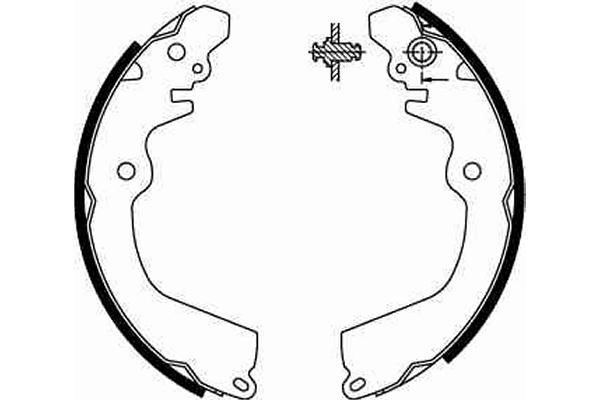 Bromsbackar, sats, Bakaxel Trw GS8666 TRW