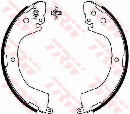 Bromsbackar, sats, Bakaxel Trw GS8667 TRW