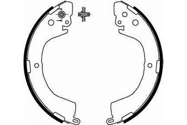Bromsbackar, sats, Bakaxel Trw GS8667 TRW