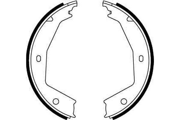 Bromsbackar, sats, parkeringsbroms, Bakaxel Trw GS8668 TRW