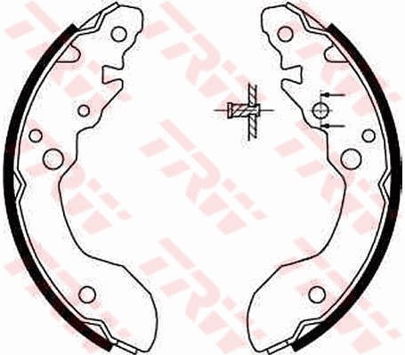Bromsbackar, sats, Bakaxel Trw GS8671 TRW Bromsbackar, sats, Bakaxel Trw GS8671 TRW