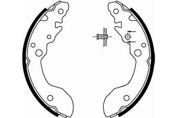 Bromsbackar, sats, Bakaxel Trw GS8671 TRW Bromsbackar, sats, Bakaxel Trw GS8671 TRW