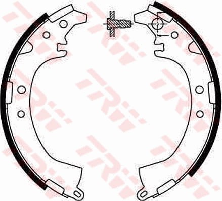 Bromsbackar, sats, Bakaxel Trw GS8672 TRW
