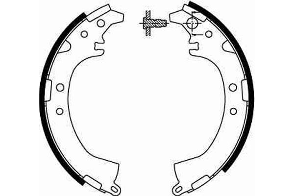 Bromsbackar, sats, Bakaxel Trw GS8672 TRW