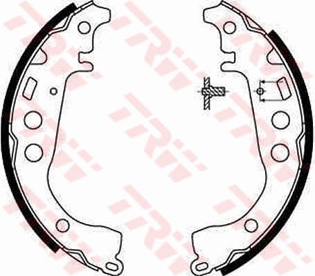 Bromsbackar, sats, Bakaxel Trw GS8673 TRW