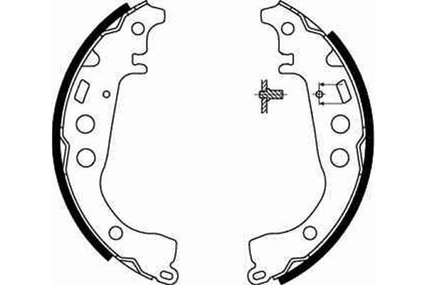 Bromsbackar, sats, Bakaxel Trw GS8673 TRW