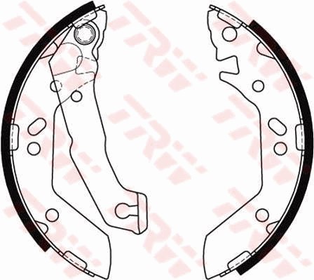 Bromsbackar, sats, Bakaxel Trw GS8684 TRW