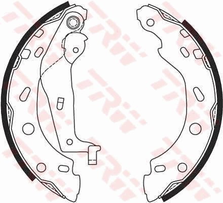 Bromsbackar, sats, Bakaxel Trw GS8685 TRW