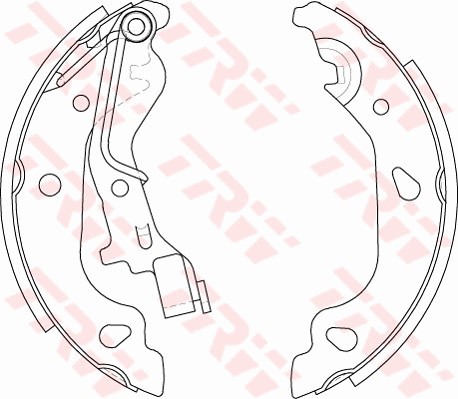 Bromsbackar, sats, Bakaxel Trw GS8687 TRW