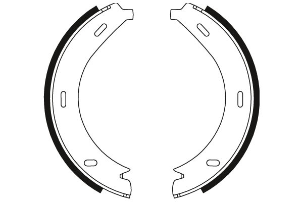 Bromsbackar, sats, parkeringsbroms, Bakaxel Trw GS8688 TRW Bromsbackar, sats, parkeringsbroms, Bakaxel Trw GS8688 TRW