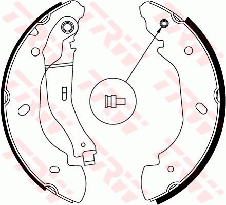 Bromsbackar, sats, Bakaxel Trw GS8689 TRW